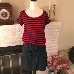 Old Navy Denim Skirt & Express Top